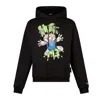 Phobia Men's Lightweight Hooded Sweatshirt Tdc Hug Print Hoodie X Testa Di Chezzo Black In Black
