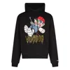 Phobia Men's Lightweight Hooded Sweatshirt Tdc Voodoo Print Hoodie X Testa Di Chezzo Black In Black