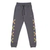 Phobia Men's Lightweight Tracksuit Pants Cross Bones Pants Grey/beige In Grey/beige