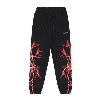Phobia Men's Lightweight Tracksuit Pants New Lightning Pant Black/red