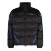 Phobia Men's Puffy Jacket Black/blue Down Jacket In Black/blue