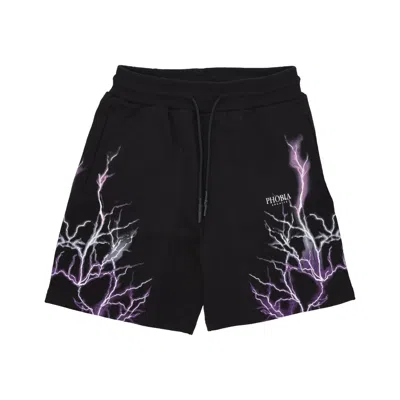 Phobia Men's Short Tracksuit Pants Lightning Shorts Black/purple/grey/fuchsia