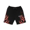 Phobia Men's Short Tracksuit Pants Red Lightning Shorts Black/red In Multi