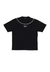 Phobia Men's T-shirt White Embroidered Barbed Wire Tee Black In Black