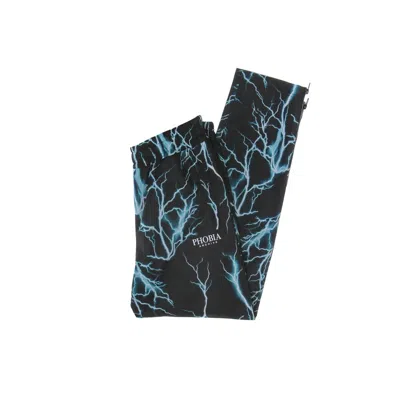 Phobia Men's Tracksuit Pants All Over Print Lightning Pants Black/lightblue