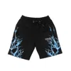 Phobia Men's Tracksuit Shorts Light Blue Lightning Shorts Black/light Blue In Black