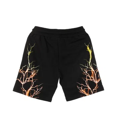 Phobia Men's Tracksuit Shorts Orange Yellow Lightning Shorts Black/orange/yellow In Multi