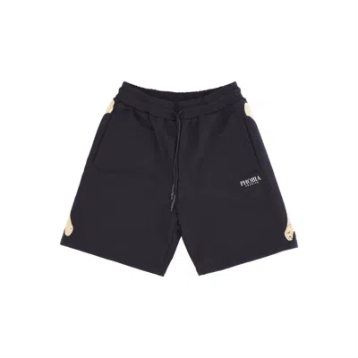 Phobia Men's Tracksuit Shorts Skeleton Print Shorts Black/beige In Multi
