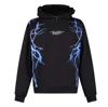 Phobia New Lightning Balaclava Hoodie Men's Lightweight Hoodie Black/blue In Black/blue