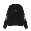 Phobia White Cobweb Print Crewneck Men's Lightweight Crewneck Sweatshirt Black/white In Black
