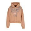 Phobia Women's Lightweight Cropped Hoodie Lightning Crop Hoodie Terracotta/grey In Terracotta/grey