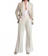 Phoebe Jon Cece Pintuck Pant In Ivory In Gray