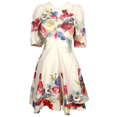 Pre-owned Phoebe Philo 2017 Celine By  Floral Jumpsuit Dress In Sand
