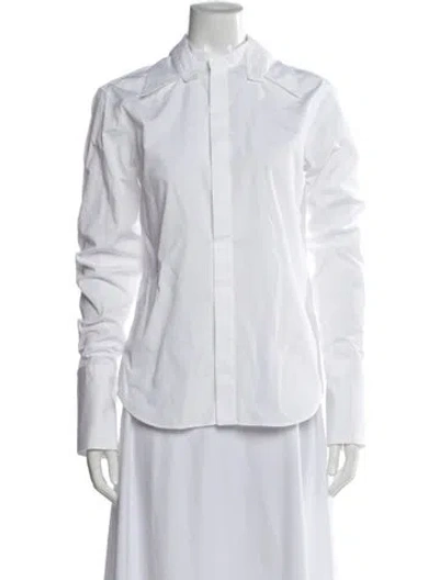 Pre-owned Phoebe Philo 2025 'collection C' Tuxedo Button-up Top In White