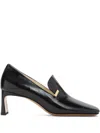Phoebe Philo 60mm Club Leather Heeled Loafers In Black