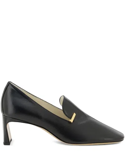 Phoebe Philo 60mm Club Metallic-detail Loafers In Black