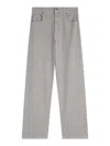 Phoebe Philo Ash Grey Cotton Zip-fly Jeans In Gray
