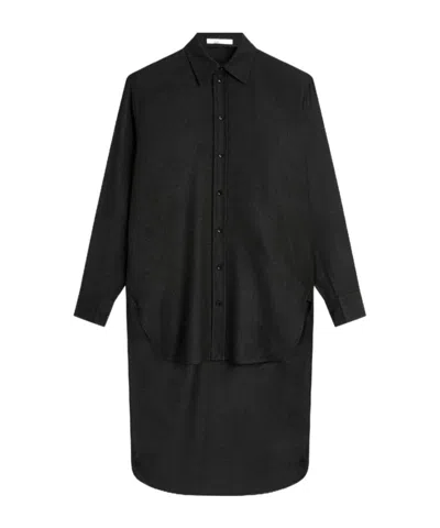 Phoebe Philo Asymmetric Long-sleeved Shirt In Black