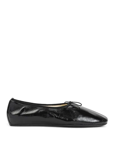 Phoebe Philo Ballerinas Gathered Flat In Black