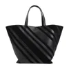 Phoebe Philo Basket Cabas Black Calf Leather Shoulder Bag In Black