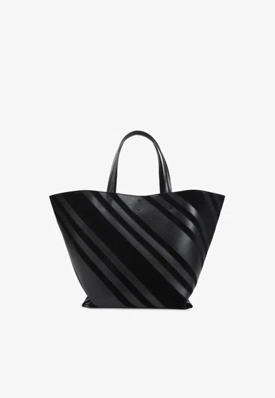 Phoebe Philo Basket Cabas Shoulder Bag In Black