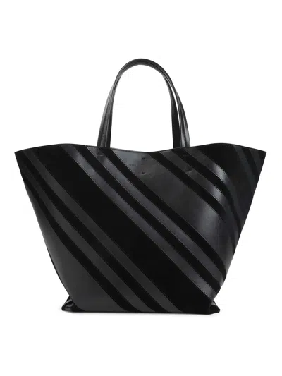 Phoebe Philo Basket Cabas Shoulder Bag In Black