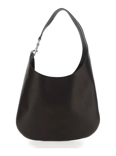 Phoebe Philo 'bean' Brown Shoulder Bag With One Chunky Top Handle In Leather Woman