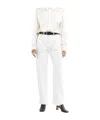 Phoebe Philo Belt Loop Jeans In White