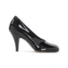 Phoebe Philo Black Calf Leather Soft 90 Pumps With Bold Stiletto Heel In Black