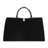 Phoebe Philo Black Kit Cabas Medium Suede Leather Shoulder Bag In Black