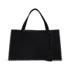 Phoebe Philo Black Silver Stud Cabas Bag In Black