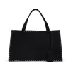 Phoebe Philo Black Silver Stud Cabas Bag In Pattern