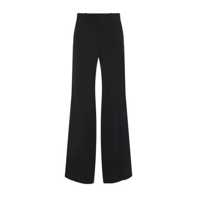PHOEBE PHILO PHOEBE PHILO BLACK VISCOSE AND SILK TUXEDO PANTS WITH SATIN DETAILING