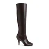 Phoebe Philo Knee-high Leather Boots In Black