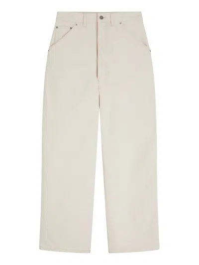 Phoebe Philo Carpenter Jeans In Cotone Organico In Nude & Neutrals