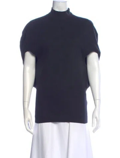 Pre-owned Phoebe Philo Cashmere Mock Neck Top In Blue