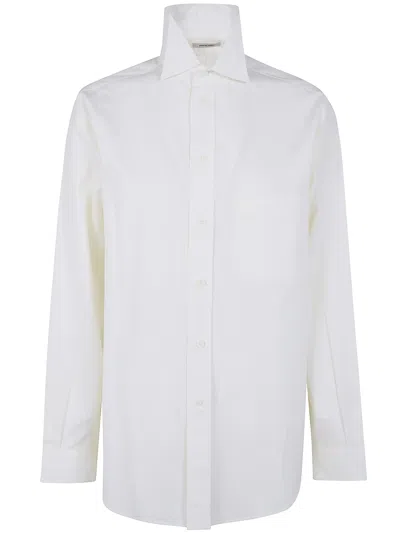 Phoebe Philo Chemise Classique Oversize En Poplin De Coton Ivoire In White