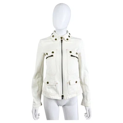 Pre-owned Phoebe Philo Chlo� By  S/s 2004 White Cotton Studded Jacket