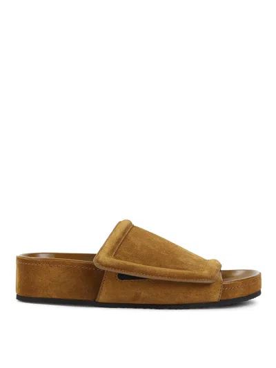 Phoebe Philo Chunky Slide Sandals In Brown