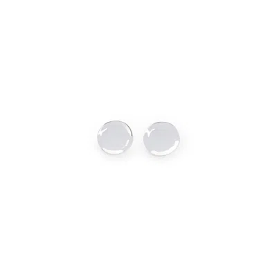 Phoebe Philo Circular Sterling Silver Earrings With Polished Finish