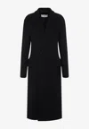 Phoebe Philo Classic Double-breasted Coat In Wool And Cashmere In Black