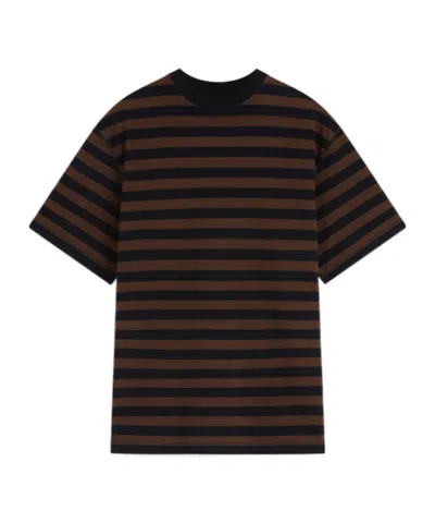 Phoebe Philo Classic Tee In Black/brown Cotton