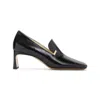 Phoebe Philo 60mm Club Leather Heeled Loafers In Black