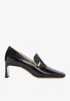 Phoebe Philo 60mm Club Leather Heeled Loafers In Black