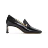 Phoebe Philo 60mm Club Leather Heeled Loafers In Black