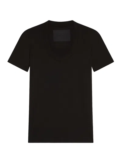 Phoebe Philo Cotton Scoop T-shirt In Black