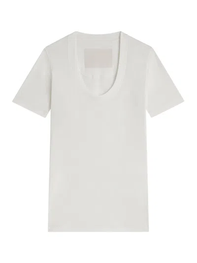 Phoebe Philo Cotton Scoop T-shirt In White