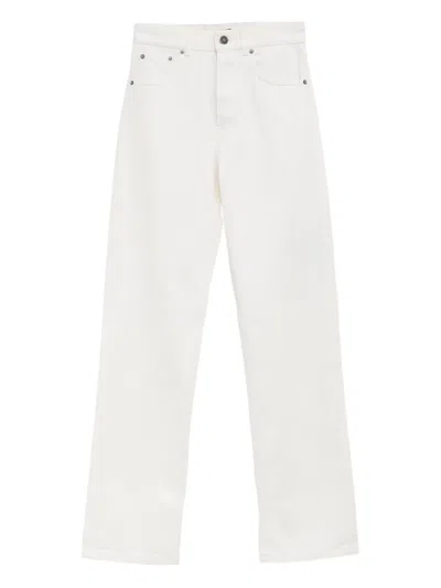 Phoebe Philo Cotton Straight Jeans In White