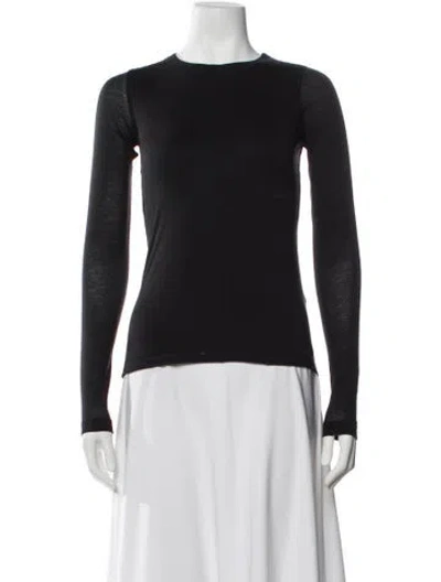Pre-owned Phoebe Philo Crew Neck Long Sleeve Top In Black