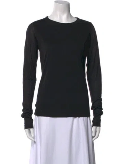 Pre-owned Phoebe Philo Crew Neck Long Sleeve Top In Black